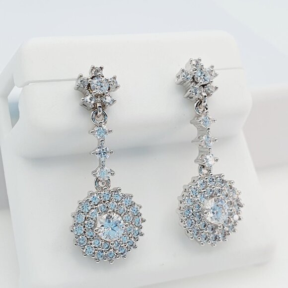 "925 Sterling Silver Cubic Zirconia Earrings, U19254845 - Picture 8 of 11